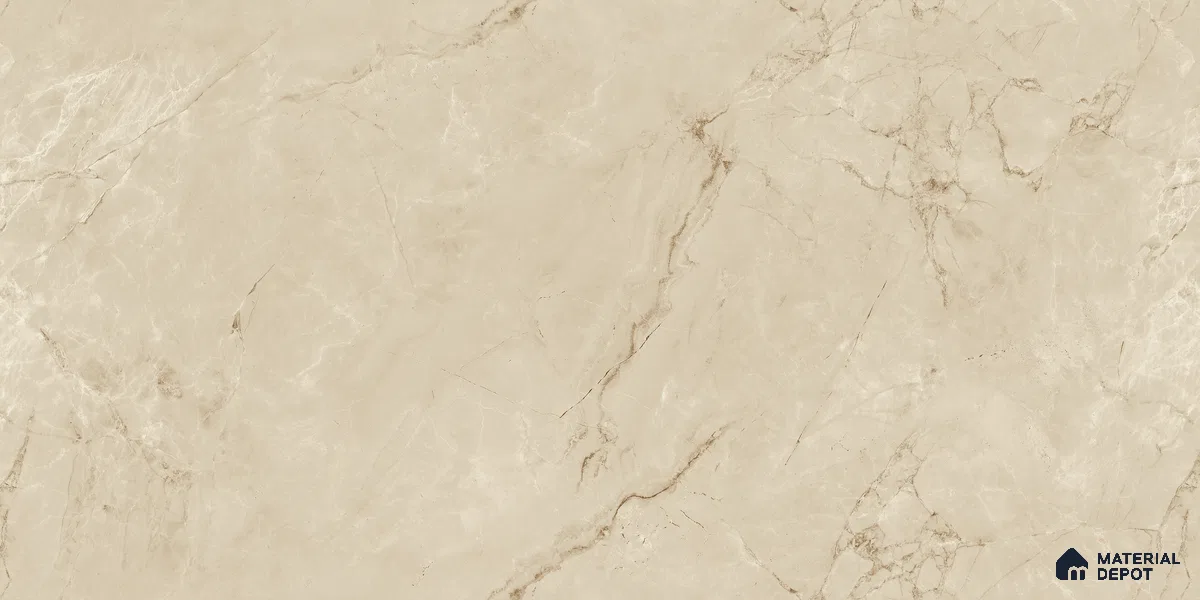 Endless Marble Floor & Wall Tile TL 10853 E Albino Caramel 4 ft x 2 ft Glossy Finish Vitrified Tile - 9 mm | 5 Random Designs | Suitable for Living Room, Bedroom & Kitchen (Sample)