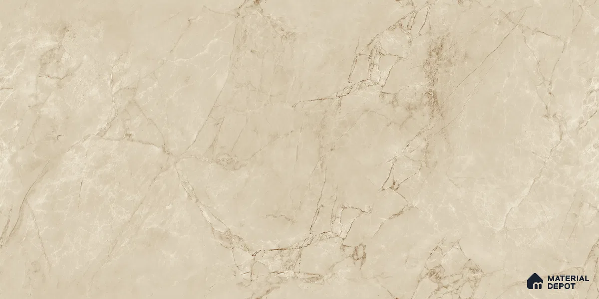 Endless Marble Floor & Wall Tile TL 10853 E Albino Caramel 4 ft x 2 ft Glossy Finish Vitrified Tile - 9 mm | 5 Random Designs | Suitable for Living Room, Bedroom & Kitchen (Sample)
