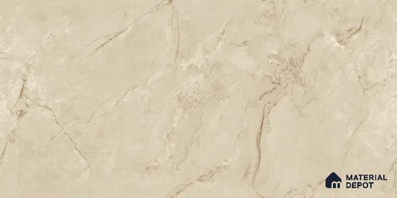 Endless Marble Floor & Wall Tile TL 10853 E Albino Caramel 4 ft x 2 ft Glossy Finish Vitrified Tile - 9 mm | 5 Random Designs | Suitable for Living Room, Bedroom & Kitchen (Sample)