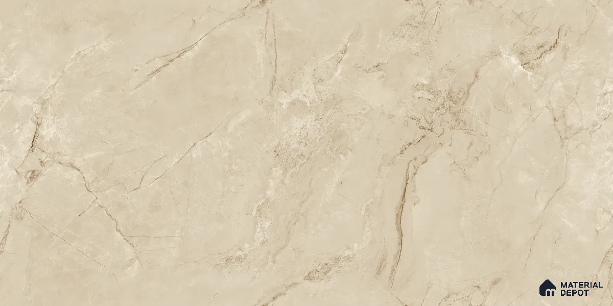 Endless Marble Floor & Wall Tile TL 10853 E Albino Caramel 4 ft x 2 ft Glossy Finish Vitrified Tile - 9 mm | 5 Random Designs | Suitable for Living Room, Bedroom & Kitchen (Sample)