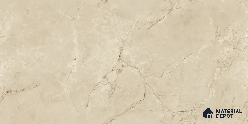 Endless Marble Floor & Wall Tile TL 10853 E Albino Caramel 4 ft x 2 ft Glossy Finish Vitrified Tile - 9 mm | 5 Random Designs | Suitable for Living Room, Bedroom & Kitchen (Sample)