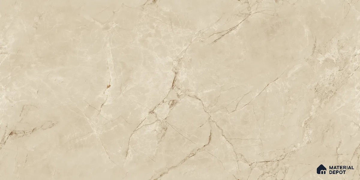 Endless Marble Floor & Wall Tile TL 10853 E Albino Caramel 4 ft x 2 ft Glossy Finish Vitrified Tile - 9 mm | 5 Random Designs | Suitable for Living Room, Bedroom & Kitchen (Sample)
