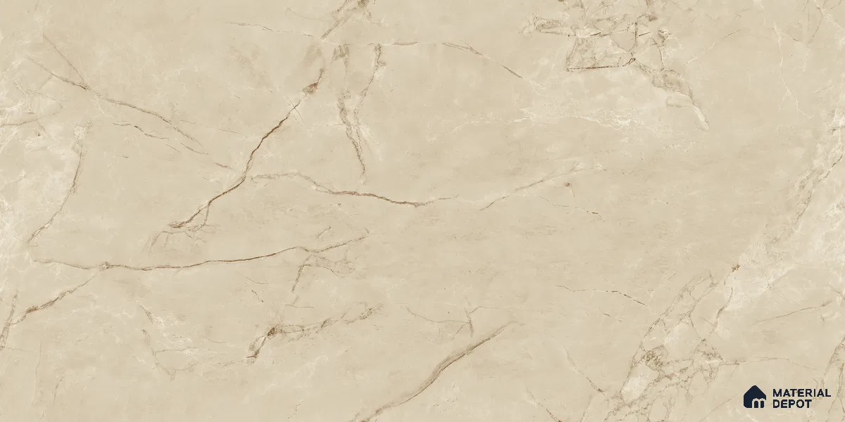 Endless Marble Floor & Wall Tile TL 10853 E Albino Caramel 4 ft x 2 ft Glossy Finish Vitrified Tile - 9 mm | 5 Random Designs | Suitable for Living Room, Bedroom & Kitchen (Sample)