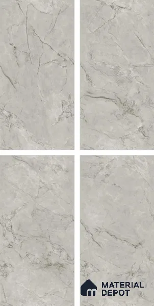 Endless Marble Floor & Wall Tile TL 10853 F Albino Grey 4 ft x 2 ft Glossy Finish Vitrified Tile - 9 mm | 5 Random Designs | Suitable for Living Room, Bedroom & Kitchen