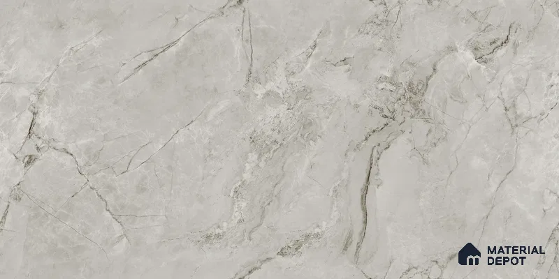 Endless Marble Floor & Wall Tile TL 10853 F Albino Grey 4 ft x 2 ft Glossy Finish Vitrified Tile - 9 mm | 5 Random Designs | Suitable for Living Room, Bedroom & Kitchen