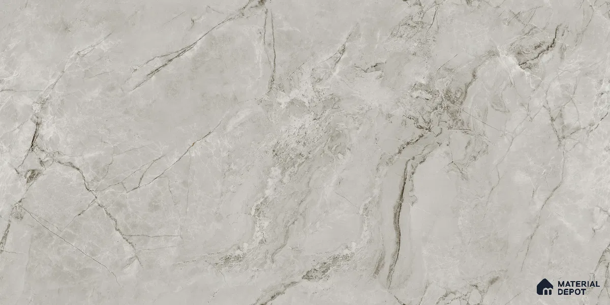 Endless Marble Floor & Wall Tile TL 10853 F Albino Grey 4 ft x 2 ft Glossy Finish Vitrified Tile - 9 mm | 5 Random Designs | Suitable for Living Room, Bedroom & Kitchen