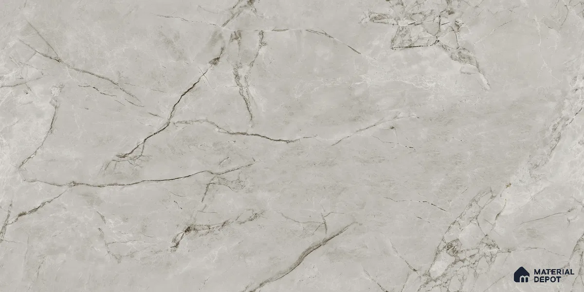 Endless Marble Floor & Wall Tile TL 10853 F Albino Grey 4 ft x 2 ft Glossy Finish Vitrified Tile - 9 mm | 5 Random Designs | Suitable for Living Room, Bedroom & Kitchen