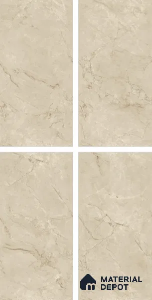 Endless Marble Floor & Wall Tile TL 10853 B Albino Caramel 4 ft x 2 ft Carving Matte Finish Vitrified Tile - 9 mm | 5 Random Designs | Suitable for Living Room, Bedroom & Kitchen