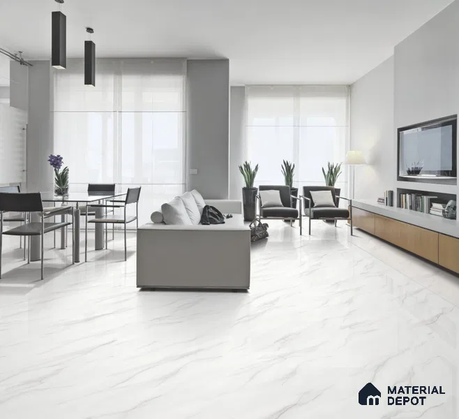 Endless Marble Floor & Wall Tile TL 10864 Jasline Pearl 4 ft x 2 ft Glossy Finish Vitrified Tile - 9 mm | 4 Random Designs | Suitable for Living Room, Bedroom & Kitchen
