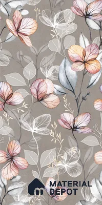 Floral Wall Tile TL 11972 D Roxy Silver Decor 4 ft x 2 ft Granulla Finish Vitrified Tile - 9 mm | Suitable for Bathroom, Accent/Feature Wall, Dining Area