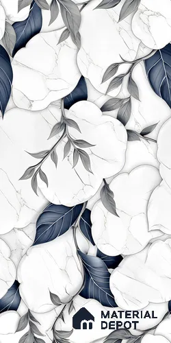 Floral Wall Tile TL 12293 B Verniz Decore 4 ft x 2 ft Pearl Carving Finish Vitrified Tile - 9 mm | Suitable for Bathroom, Accent/Feature Wall, Dining Area