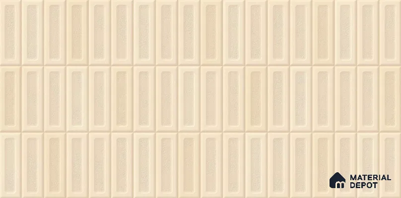 Faux Subway Wall Tile TL 11969 C Viena Beige Decor-2 4 ft x 2 ft Metallic Finish Vitrified Tile - 9 mm