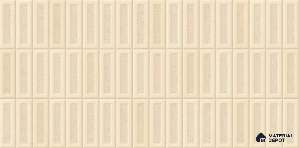 Subway Wall Tile TL 11969 C Viena Beige Decor-2 4 ft x 2 ft Metallic Finish Vitrified Tile - 9 mm
