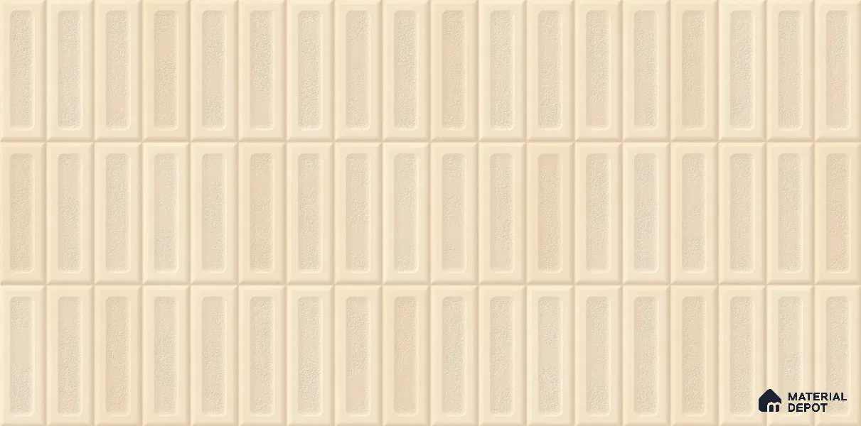 Faux Subway Wall Tile TL 11969 C Viena Beige Decor-2 4 ft x 2 ft Metallic Finish Vitrified Tile - 9 mm