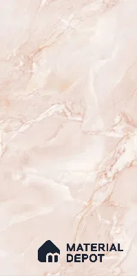Endless Marble Floor & Wall Tile TL 10854 H Saturn Pink 4 ft x 2 ft Glossy Finish Vitrified Tile - 9 mm | 4 Random Designs | Suitable for Living Room, Bedroom & Kitchen (Sample)