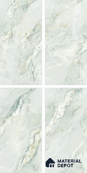 Endless Marble Floor & Wall Tile TL 10854 G Saturn Mint 4 ft x 2 ft Glossy Finish Vitrified Tile - 9 mm | 4 Random Designs | Suitable for Living Room, Bedroom & Kitchen