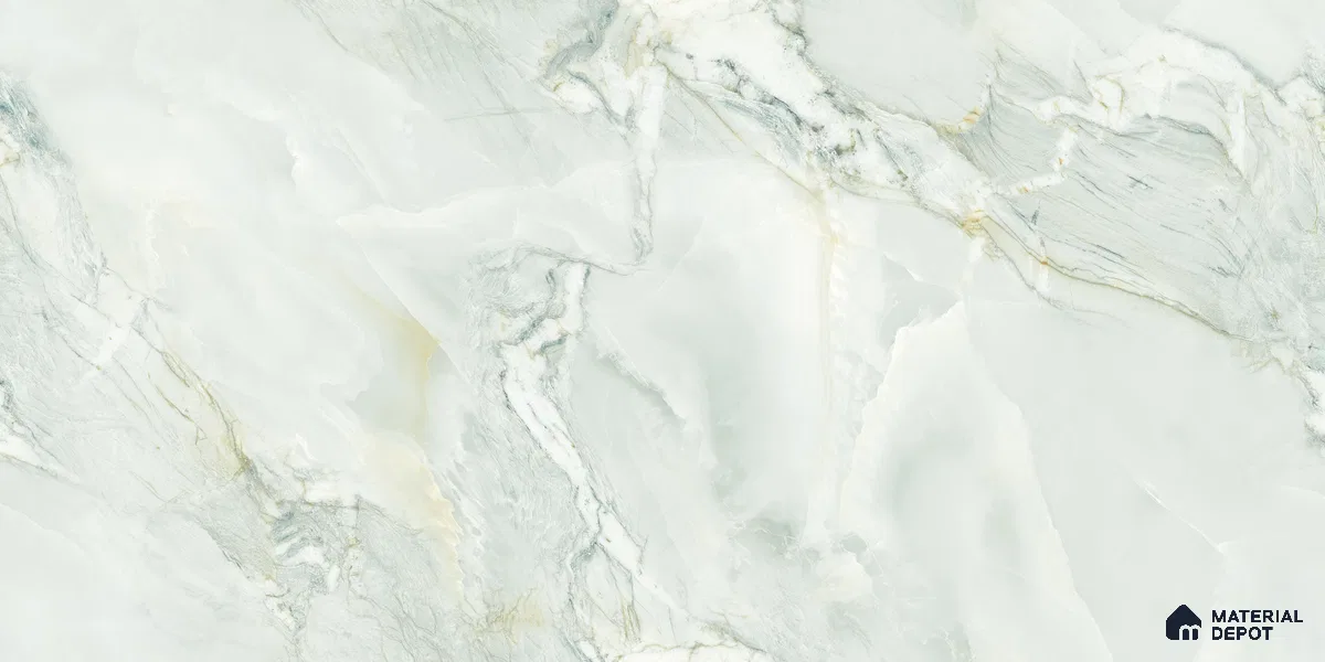 Endless Marble Floor & Wall Tile TL 10854 G Saturn Mint 4 ft x 2 ft Glossy Finish Vitrified Tile - 9 mm | 4 Random Designs | Suitable for Living Room, Bedroom & Kitchen