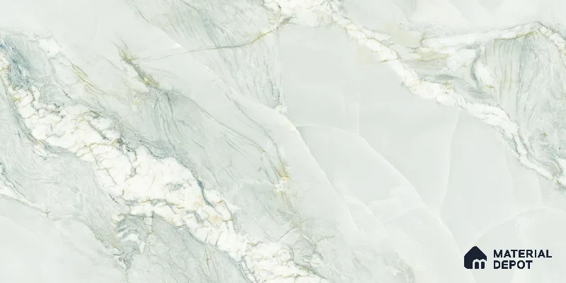 Endless Marble Floor & Wall Tile TL 10854 G Saturn Mint 4 ft x 2 ft Glossy Finish Vitrified Tile - 9 mm | 4 Random Designs | Suitable for Living Room, Bedroom & Kitchen