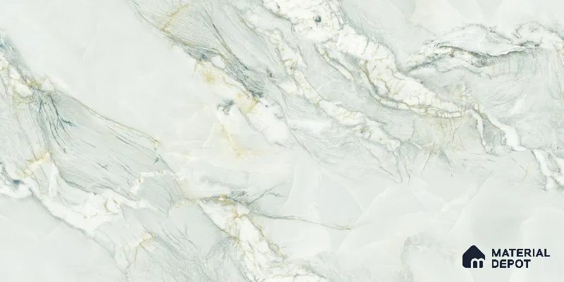 Endless Marble Floor & Wall Tile TL 10854 G Saturn Mint 4 ft x 2 ft Glossy Finish Vitrified Tile - 9 mm | 4 Random Designs | Suitable for Living Room, Bedroom & Kitchen