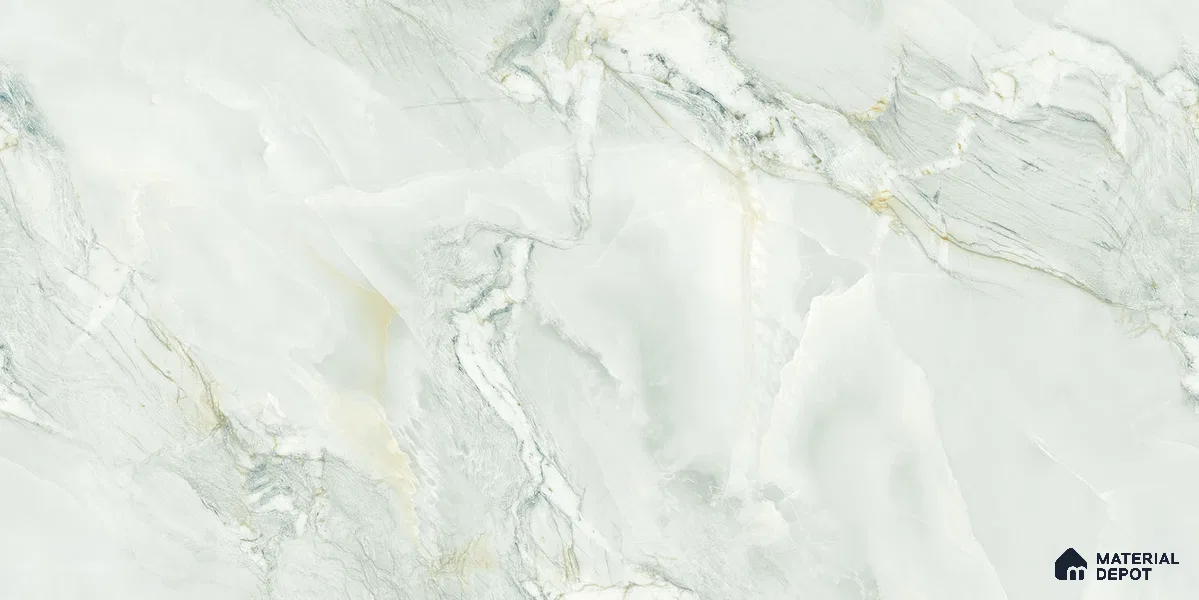 Endless Marble Floor & Wall Tile TL 10854 C Saturn Mint 4 ft x 2 ft Carving Matte Finish Vitrified Tile - 9 mm | 3 Random Designs | Suitable for Living Room, Bedroom & Kitchen