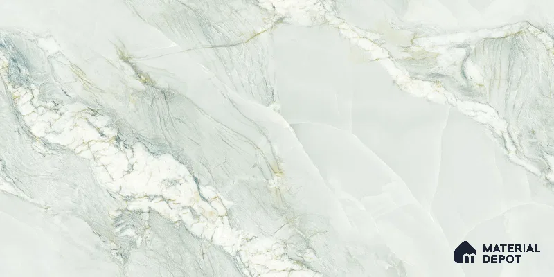 Endless Marble Floor & Wall Tile TL 10854 C Saturn Mint 4 ft x 2 ft Carving Matte Finish Vitrified Tile - 9 mm | 3 Random Designs | Suitable for Living Room, Bedroom & Kitchen