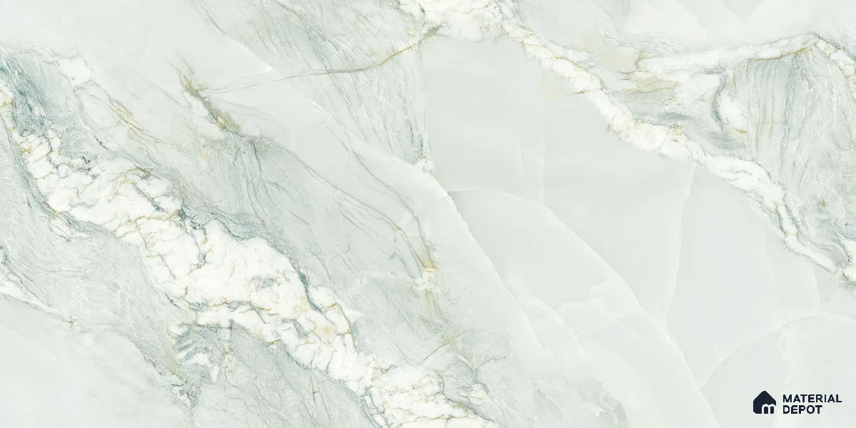 Endless Marble Floor & Wall Tile TL 10854 C Saturn Mint 4 ft x 2 ft Carving Matte Finish Vitrified Tile - 9 mm | 3 Random Designs | Suitable for Living Room, Bedroom & Kitchen