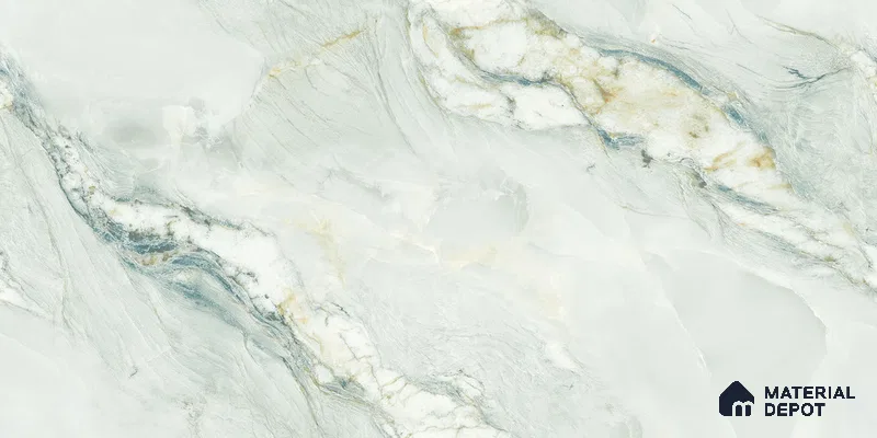 Endless Marble Floor & Wall Tile TL 10854 C Saturn Mint 4 ft x 2 ft Carving Matte Finish Vitrified Tile - 9 mm | 3 Random Designs | Suitable for Living Room, Bedroom & Kitchen