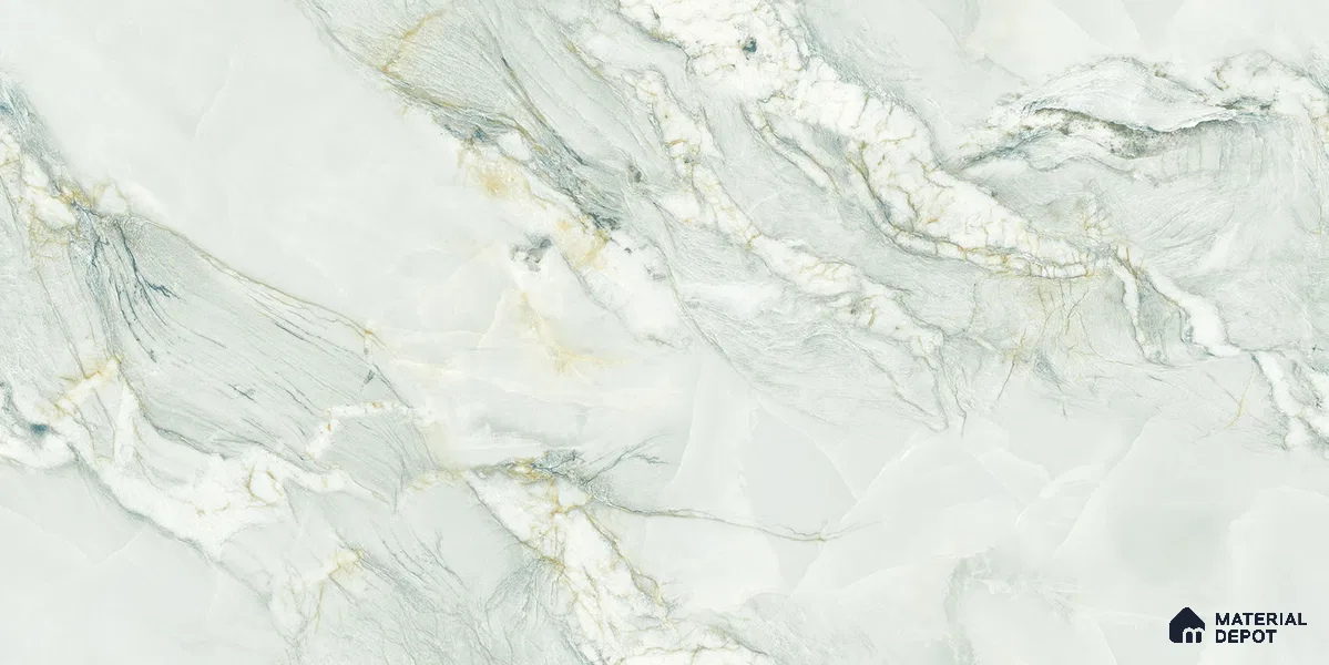 Endless Marble Floor & Wall Tile TL 10854 C Saturn Mint 4 ft x 2 ft Carving Matte Finish Vitrified Tile - 9 mm | 3 Random Designs | Suitable for Living Room, Bedroom & Kitchen