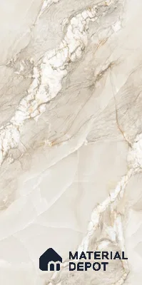 Endless Marble Floor & Wall Tile TL 10854 Saturn Crema 4 ft x 2 ft Carving Matte Finish Vitrified Tile - 9 mm | 4 Random Designs | Suitable for Living Room, Bedroom & Kitchen