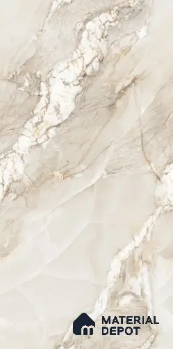 Endless Marble Floor & Wall Tile TL 10854 Saturn Crema 4 ft x 2 ft Carving Matte Finish Vitrified Tile - 9 mm | 4 Random Designs | Suitable for Living Room, Bedroom & Kitchen