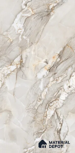 Endless Marble Floor & Wall Tile TL 10854 F Saturn Grey 4 ft x 2 ft Glossy Finish Vitrified Tile - 9 mm | 4 Random Designs | Suitable for Living Room, Bedroom & Kitchen