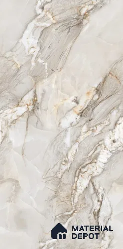 Endless Marble Floor & Wall Tile TL 10854 F Saturn Grey 4 ft x 2 ft Glossy Finish Vitrified Tile - 9 mm | 4 Random Designs | Suitable for Living Room, Bedroom & Kitchen