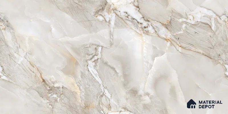Endless Marble Floor & Wall Tile TL 10854 F Saturn Grey 4 ft x 2 ft Glossy Finish Vitrified Tile - 9 mm | 4 Random Designs | Suitable for Living Room, Bedroom & Kitchen