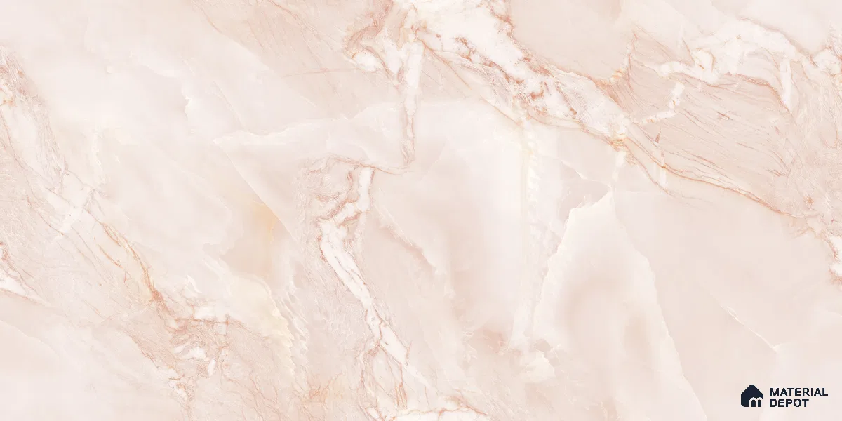 Endless Marble Floor & Wall Tile TL 10854 D Saturn Pink 4 ft x 2 ft Carving Matte Finish Vitrified Tile - 9 mm | 4 Random Designs | Suitable for Living Room, Bedroom & Kitchen (Sample)