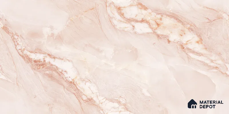 Endless Marble Floor & Wall Tile TL 10854 D Saturn Pink 4 ft x 2 ft Carving Matte Finish Vitrified Tile - 9 mm | 4 Random Designs | Suitable for Living Room, Bedroom & Kitchen (Sample)