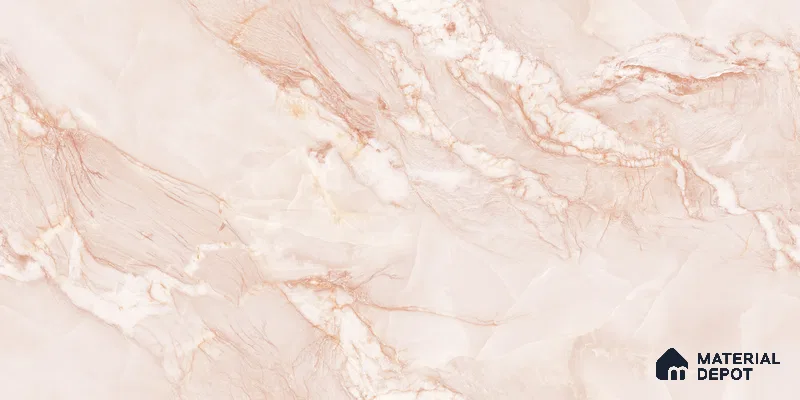 Endless Marble Floor & Wall Tile TL 10854 D Saturn Pink 4 ft x 2 ft Carving Matte Finish Vitrified Tile - 9 mm | 4 Random Designs | Suitable for Living Room, Bedroom & Kitchen (Sample)