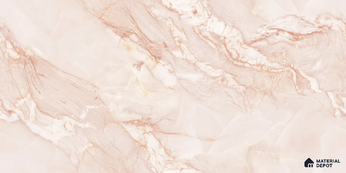 Endless Marble Floor & Wall Tile TL 10854 D Saturn Pink 4 ft x 2 ft Carving Matte Finish Vitrified Tile - 9 mm | 4 Random Designs | Suitable for Living Room, Bedroom & Kitchen (Sample)