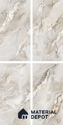Endless Marble Floor & Wall Tile TL 10854 B Saturn Grey 4 ft x 2 ft Carving Matte Finish Vitrified Tile - 9 mm | 4 Random Designs | Suitable for Living Room, Bedroom & Kitchen
