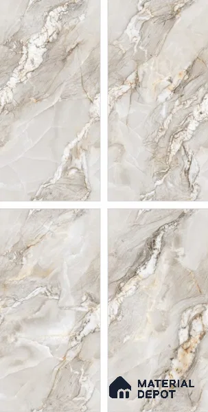 Endless Marble Floor & Wall Tile TL 10854 B Saturn Grey 4 ft x 2 ft Carving Matte Finish Vitrified Tile - 9 mm | 4 Random Designs | Suitable for Living Room, Bedroom & Kitchen