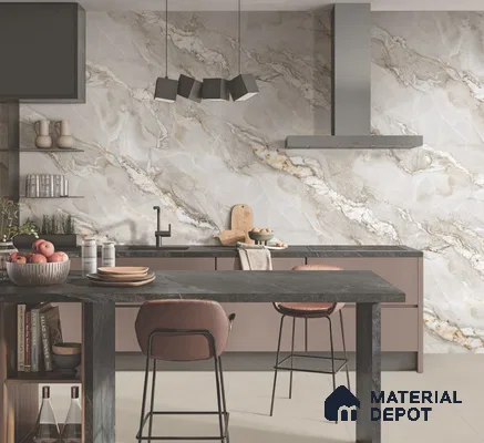 Endless Marble Floor & Wall Tile TL 10854 B Saturn Grey 4 ft x 2 ft Carving Matte Finish Vitrified Tile - 9 mm | 4 Random Designs | Suitable for Living Room, Bedroom & Kitchen