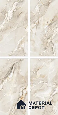 Endless Marble Floor & Wall Tile TL 10854 E Saturn Crema 4 ft x 2 ft Glossy Finish Vitrified Tile - 9 mm | 4 Random Designs | Suitable for Living Room, Bedroom & Kitchen