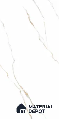Endless Marble Floor & Wall Tile TL 10849 Statuario Syna Gold 4 ft x 2 ft Punch Carving Matte Finish Vitrified Tile - 9 mm | 4 Random Designs | Suitable for Living Room, Bedroom & Kitchen