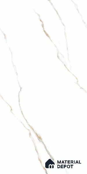 Endless Marble Floor & Wall Tile TL 10849 Statuario Syna Gold 4 ft x 2 ft Punch Carving Matte Finish Vitrified Tile - 9 mm | 4 Random Designs | Suitable for Living Room, Bedroom & Kitchen