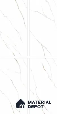 Endless Marble Floor & Wall Tile TL 10849 Statuario Syna Gold 4 ft x 2 ft Punch Carving Matte Finish Vitrified Tile - 9 mm | 4 Random Designs | Suitable for Living Room, Bedroom & Kitchen