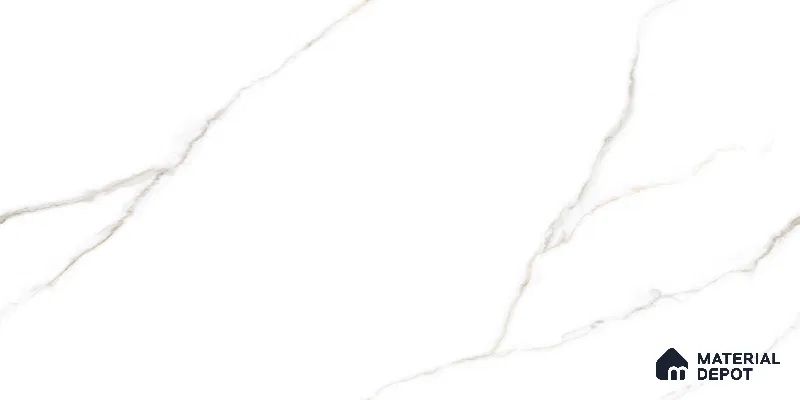 Endless Marble Floor & Wall Tile TL 10849 C Statuario Syna Gold 4 ft x 2 ft Glossy Finish Vitrified Tile - 9 mm | 4 Random Designs | Suitable for Living Room, Bedroom & Kitchen