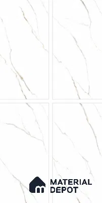 Endless Marble Floor & Wall Tile TL 10849 B Statuario Syna Gold 4 ft x 2 ft Carving Matte Finish Vitrified Tile - 9 mm | 4 Random Designs | Suitable for Living Room, Bedroom & Kitchen