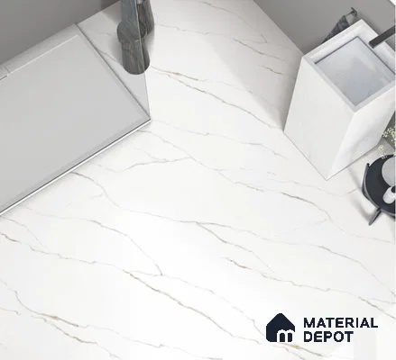 Endless Marble Floor & Wall Tile TL 10849 B Statuario Syna Gold 4 ft x 2 ft Carving Matte Finish Vitrified Tile - 9 mm | 4 Random Designs | Suitable for Living Room, Bedroom & Kitchen