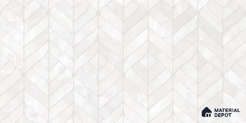 Patterned Wall Tile TL 12011 C Nebula Bianco Decor 4 ft x 2 ft Matte Finish Vitrified Tile - 9 mm