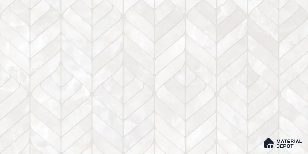 Patterned Wall Tile TL 12011 C Nebula Bianco Decor 4 ft x 2 ft Matte Finish Vitrified Tile - 9 mm