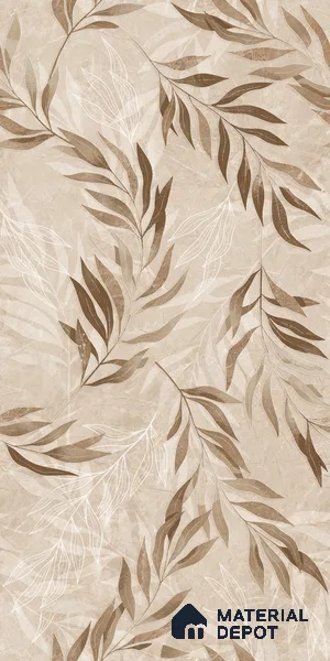 Tropical Wall Tile TL 12233 Mural Decore 4 ft x 2 ft Policer Glid Finish Vitrified Tile - 9 mm | Suitable for Bathroom, Accent/Feature Wall, Dining Area